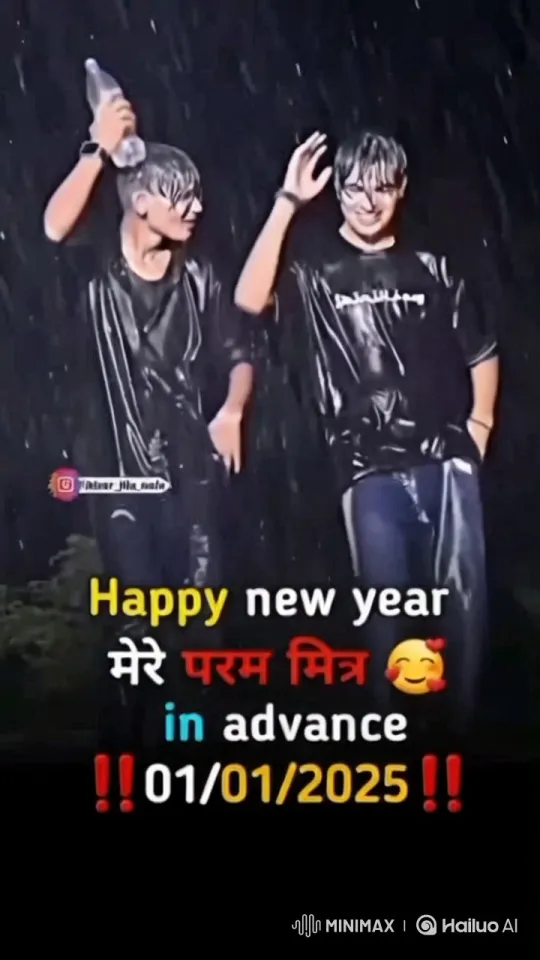 New Year Celebration in the Rain with Dramatic Camera Work – AI Generated Video | Hailuo AI