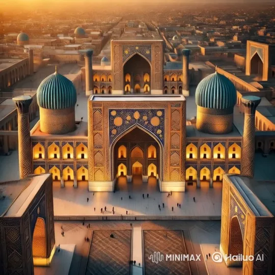Aerial and Close-up Views of Ancient Mosque at Sunset – AI Generated Video | Hailuo AI