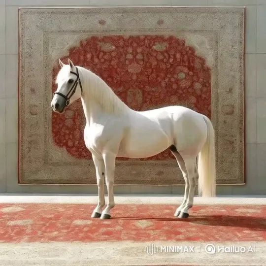Regal White Horse in Luxurious Setting – AI Generated Video | Hailuo AI
