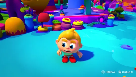 Stumble Guy's Whimsical Adventure in a Colorful Game World – AI Generated Video | Hailuo AI