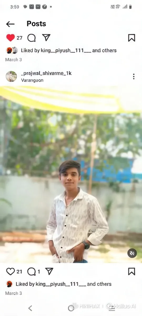 Young Man in Serene Outdoor Setting with Casual Pose – AI Generated Video | Hailuo AI