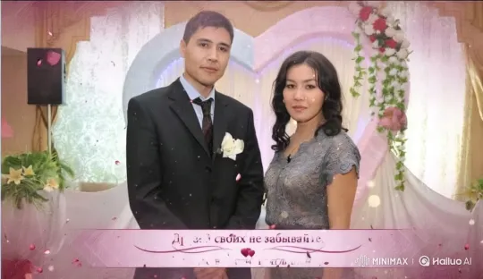 Romantic Couple Kissing in Elegant Flower-Adorned Setting – AI Generated Video | Hailuo AI