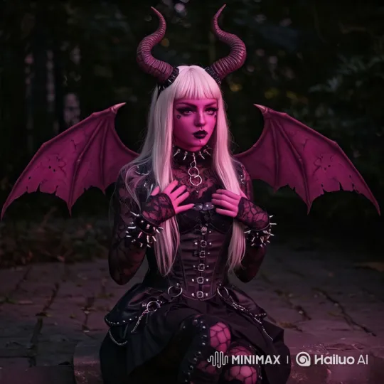 Gothic Figure in Enchanted Forest Setting – AI Generated Video | Hailuo AI