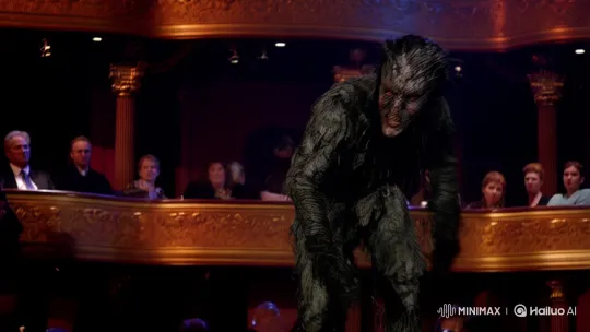 Theatrical Revelation: From Terrifying Demon to Stunning Beauty – AI Generated Video | Hailuo AI