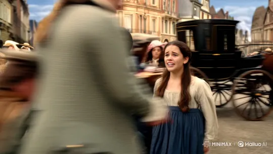 Family Arrives in 18th-Century Street, Astounded by Past – AI Generated Video | Hailuo AI