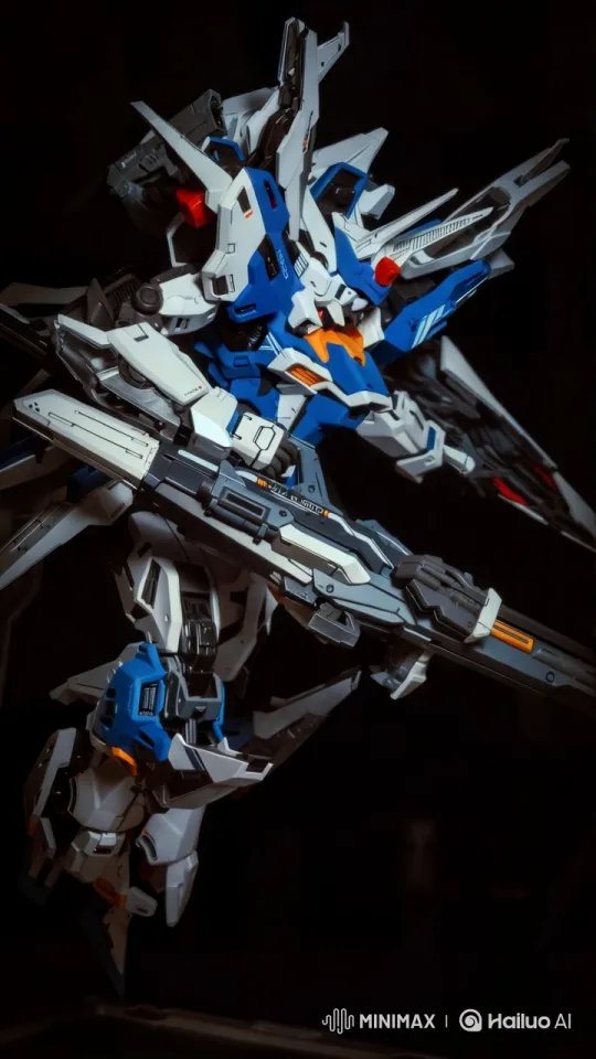 Dramatic Showcase of a Blue and White Robot – AI Generated Video | Hailuo AI