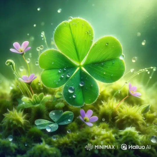 Magical Four-Leaf Clover in Serene Light – AI Generated Video | Hailuo AI