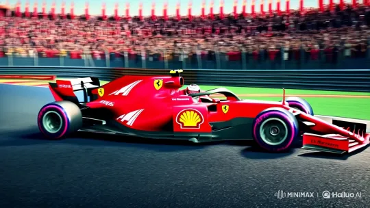 Hamilton Navigates Monza Corner in Photorealistic Ferrari F1 Clip – AI Generated Video | Hailuo AI