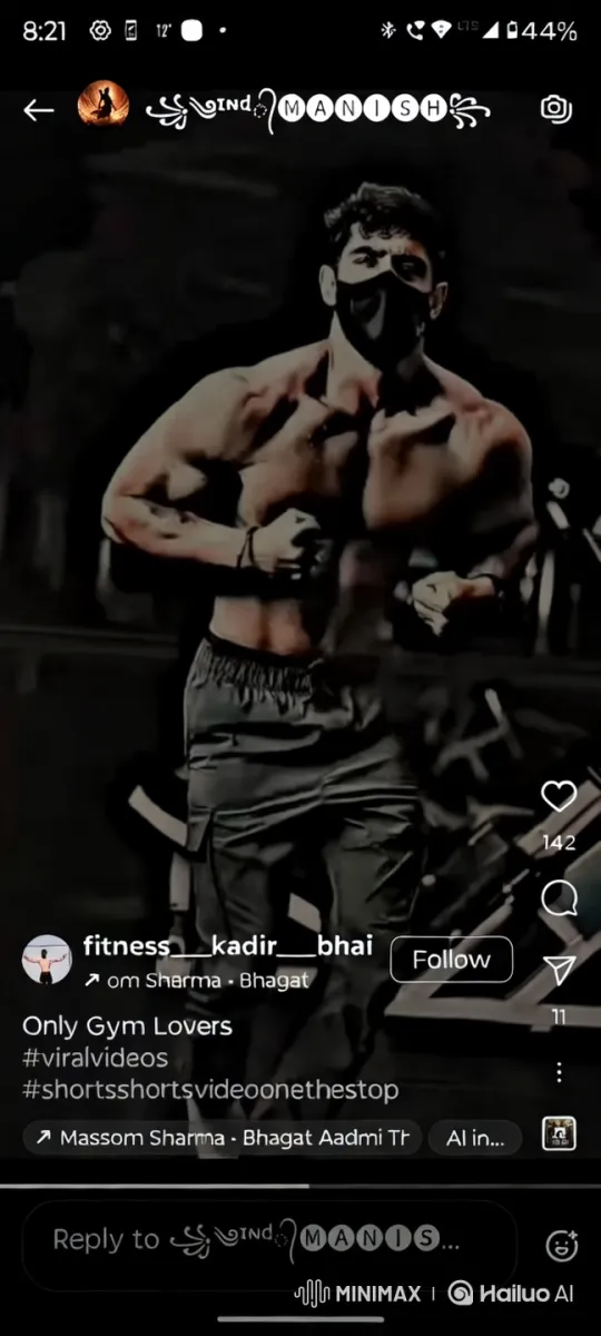 Muscular Man Showcases Fitness in Dramatic Gym Setting – AI Generated Video | Hailuo AI
