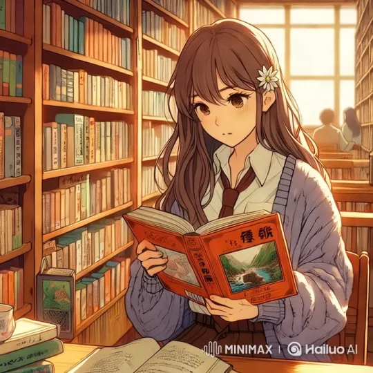 Magical Transition: Woman Enters Book's World – AI Generated Video | Hailuo AI