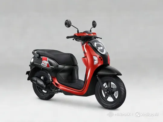 Red Motorcycle Showcases Design with Dynamic Tracking Shots – AI Generated Video | Hailuo AI