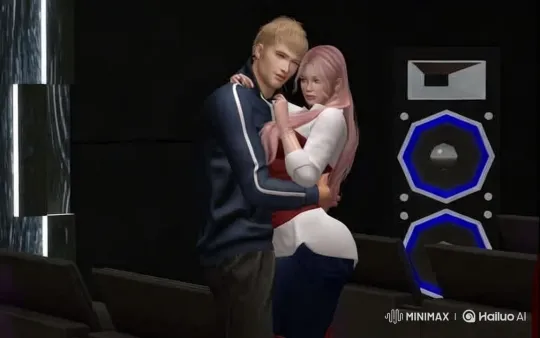 Couple Embraces in Modern Setting with Dynamic Camera Work – AI Generated Video | Hailuo AI