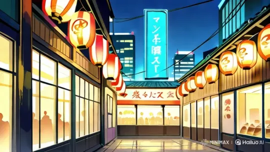 Vibrant Street Life Captured in Energetic Night Scene – AI Generated Video | Hailuo AI