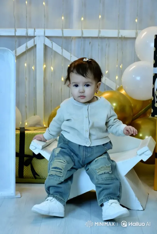 Festive Child in Cozy Celebration Setting – AI Generated Video | Hailuo AI