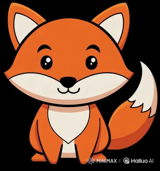 Animated Cute Fox in Live2D Engages with Expressive Movements – AI Generated Video | Hailuo AI