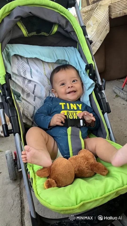 Baby's Dance and Kung Fu Moves in Stroller – AI Generated Video | Hailuo AI