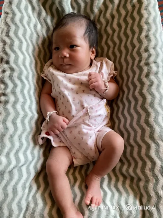 Innocent Joy: Baby's Playful Dance on Soft Blanket – AI Generated Video | Hailuo AI