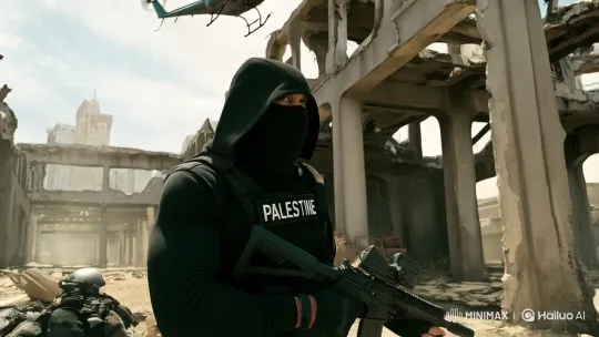 Special Forces Commander Leads Urban Combat in Palestine – AI Generated Video | Hailuo AI