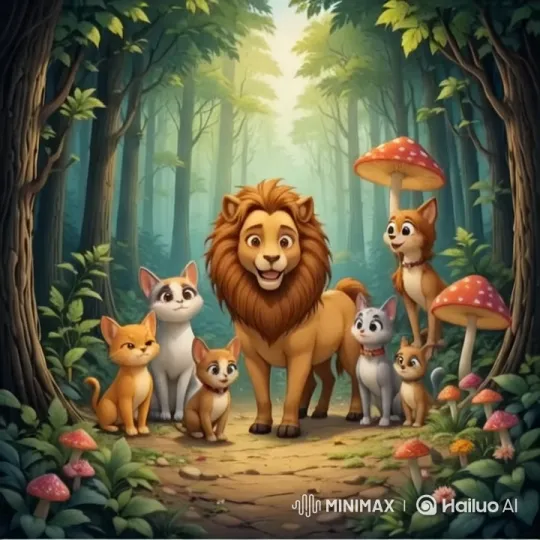 Animal Ball in Enchanted Forest Clearing – AI Generated Video | Hailuo AI