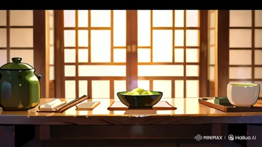 Tranquil Japanese Dining Scene: A Moment of Reflection – AI Generated Video | Hailuo AI