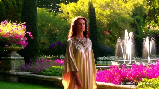 Messalina's Graceful Stroll Through a Lush Garden – AI Generated Video | Hailuo AI