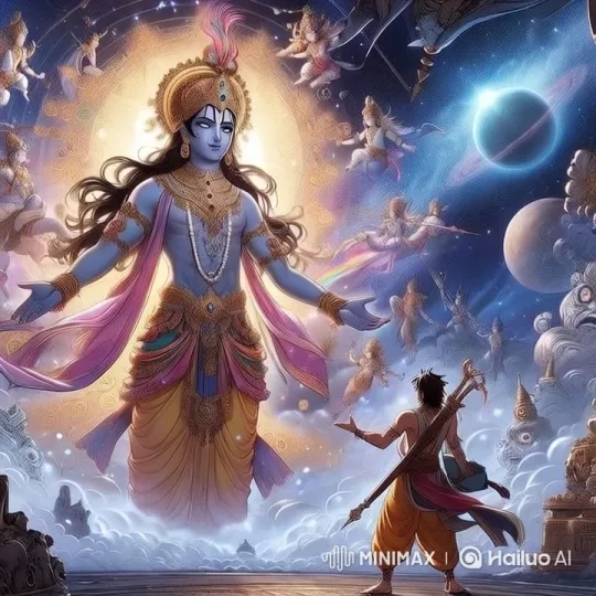 Divine Figure Amidst Celestial Majesty – AI Generated Video | Hailuo AI