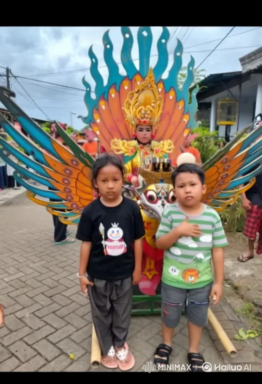 Children's Kungfu Fight in Front of Ornate Statue – AI Generated Video | Hailuo AI