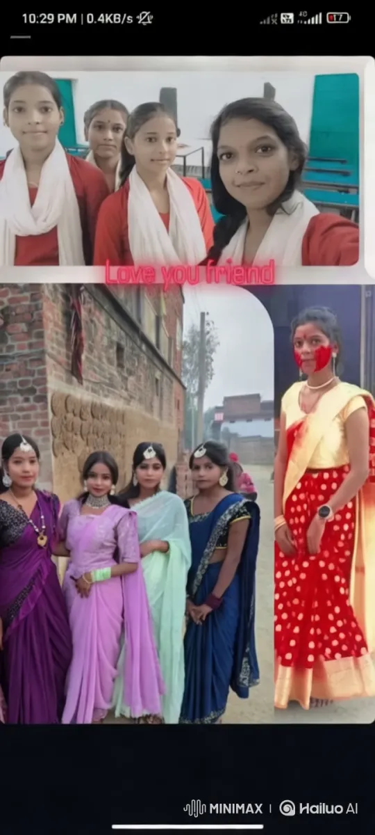 Friends Celebrate in Vibrant Traditional Attire – AI Generated Video | Hailuo AI