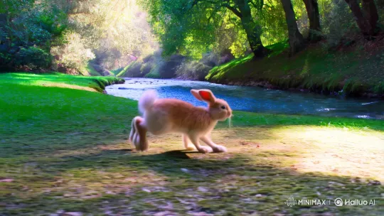 Fluffy Rabbit Darts by Serene Brook in Animated Film – AI Generated Video | Hailuo AI