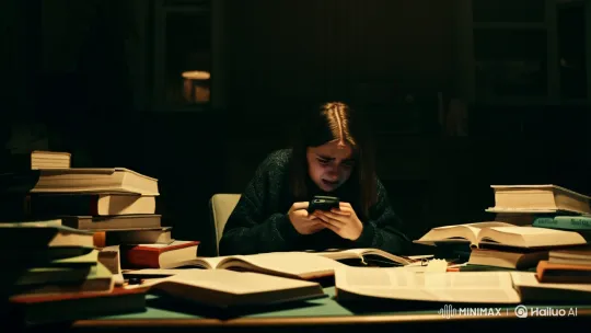 High School Student Procrastinates Amidst Study Chaos – AI Generated Video | Hailuo AI