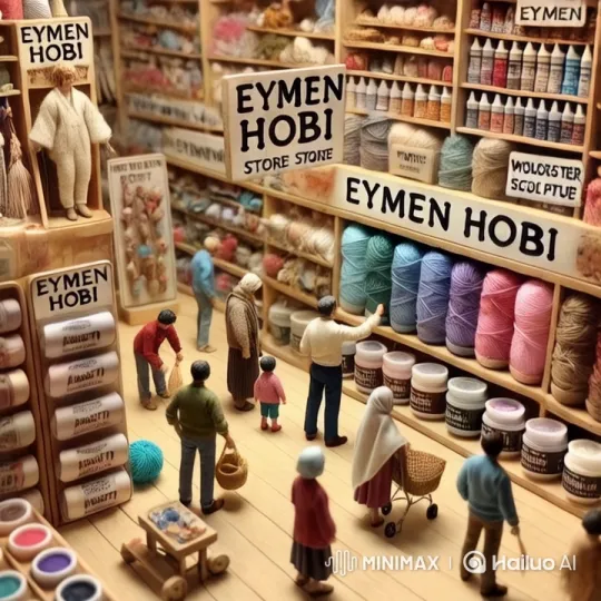 Eymen Hobi Store: Craft Supplies and Customer Activities – AI Generated Video | Hailuo AI