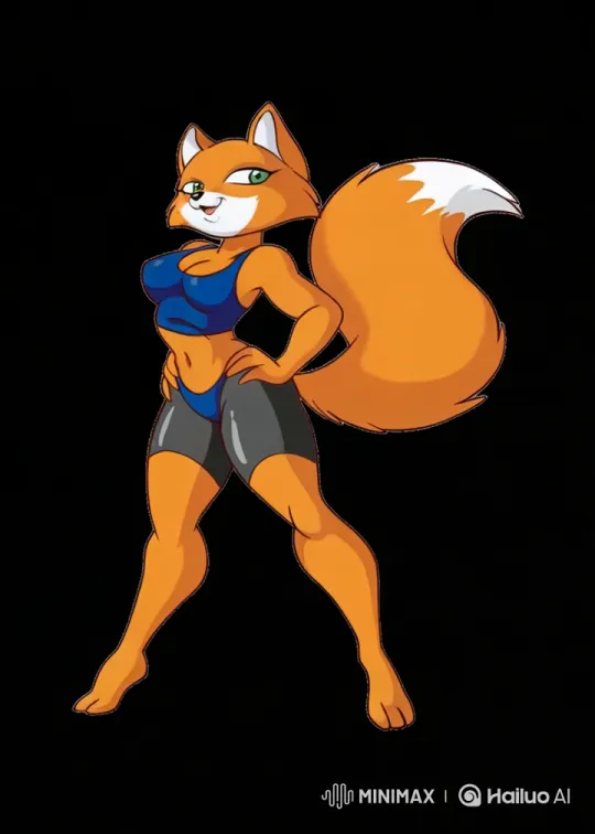 Anthropomorphic Fox Character Poses Confidently – AI Generated Video | Hailuo AI