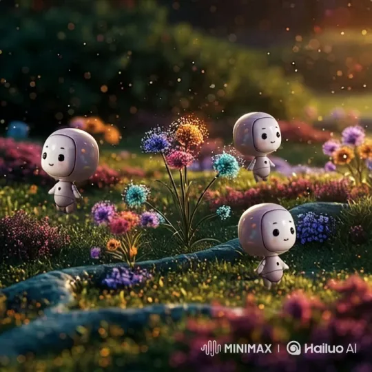AI Fairies Enjoy Cherry Blossom Viewing in Data Garden – AI Generated Video | Hailuo AI