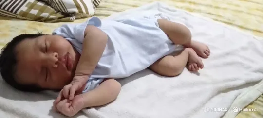 Baby's Playful Awakening in Cozy Setting – AI Generated Video | Hailuo AI