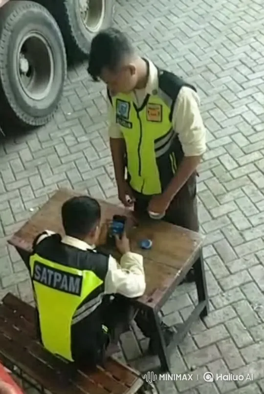 Outdoor Security Guards Kiss in High-Style Scene – AI Generated Video | Hailuo AI