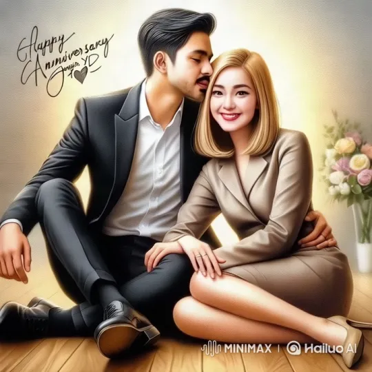 Romantic Couple's Intimate Embrace and Kiss – AI Generated Video | Hailuo AI