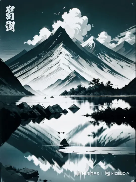 Tranquil Mountain Landscape with Reflective Lake – AI Generated Video | Hailuo AI