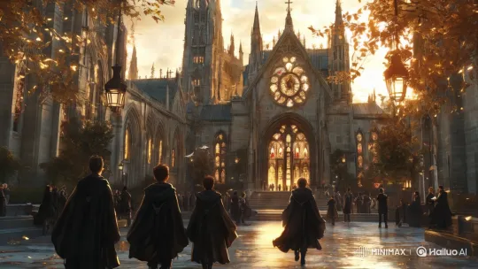Gothic Cathedral: Aesthetic Fusion of Nature and Architecture – AI Generated Video | Hailuo AI
