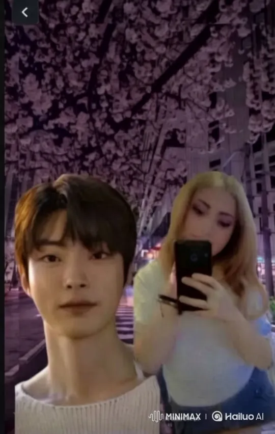 Couple's Romantic Moment Under Cherry Blossoms – AI Generated Video | Hailuo AI