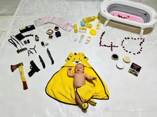 Baby Dances Among Contrasting Symbols: Aesthetics and Play – AI Generated Video | Hailuo AI