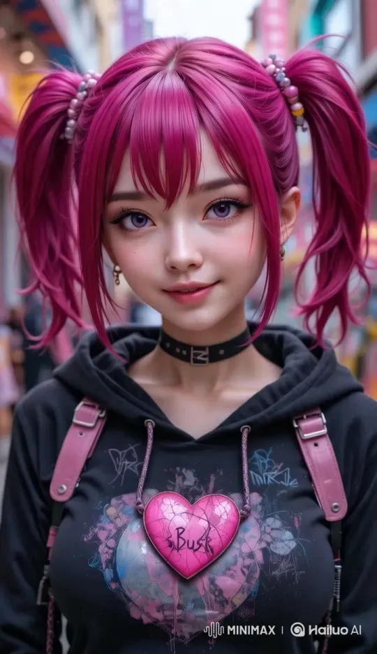 Riruka Dokugamine: Hyper-Realistic, Vibrant Portrait – AI Generated Video | Hailuo AI