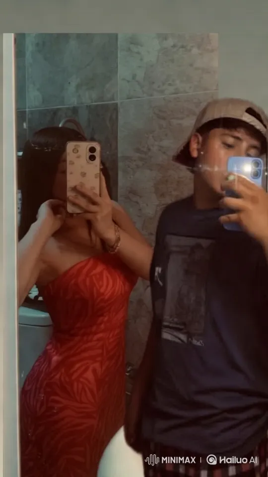 Couple Taking Selfies in Modern Bathroom – AI Generated Video | Hailuo AI