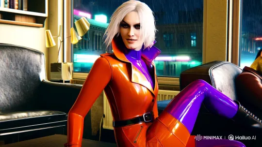 Cyberpunk PI Alexi Meets Metahuman Desmond Rayne – AI Generated Video | Hailuo AI