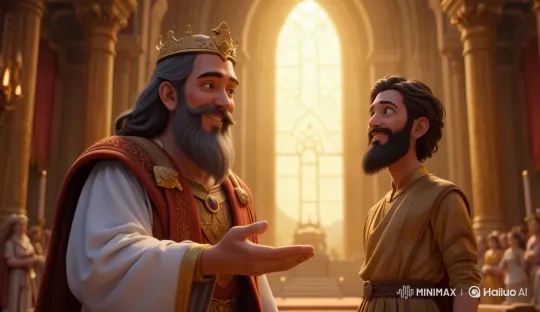 King and Daniel's Joyful Encounter in Live2D Animation – AI Generated Video | Hailuo AI