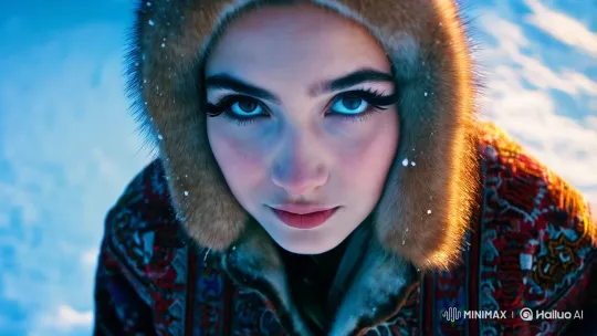 Siberian Beauty Amidst Winter's Embrace – AI Generated Video | Hailuo AI
