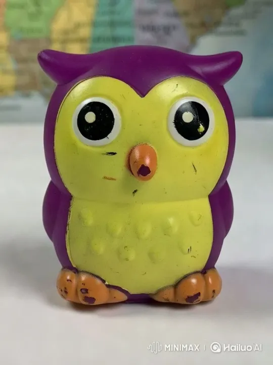 Purple Owl Figurine Blasts Monster Dumpster – AI Generated Video | Hailuo AI