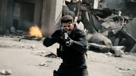 War Hero in Chaos: Tactical Gear, M4, and Intense Firefight – AI Generated Video | Hailuo AI