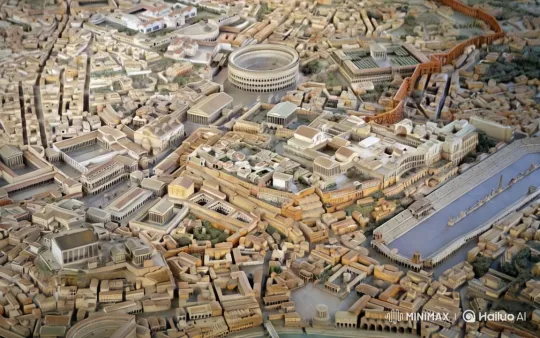 Aerial Tour of Ancient Rome's Scale Model – AI Generated Video | Hailuo AI