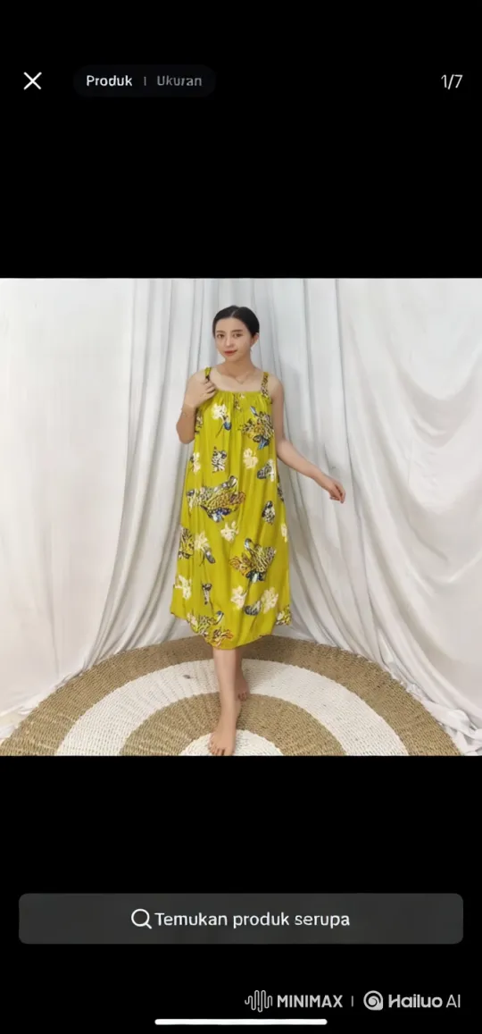 Graceful Woman Showcases Floral Dress in Elegant Setting – AI Generated Video | Hailuo AI