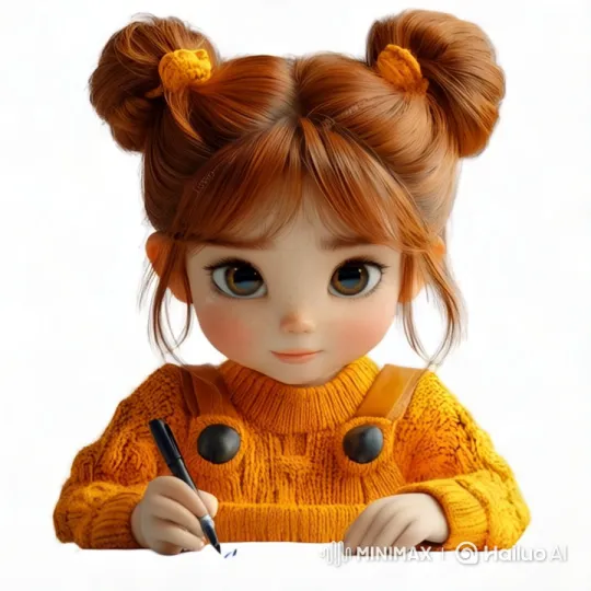Artistic Focus: Red-Haired Girl Sketching in Cozy Sweater – AI Generated Video | Hailuo AI